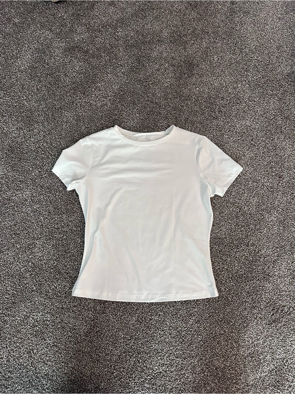 White fitted tight t shirt